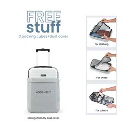 Assembly Set Of 2 Textured Hard Medium-Sized Large-Sized Trolley Bags 60L 85L image 2