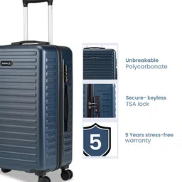 Assembly Set Of 2 Textured Hard Medium-Sized Large-Sized Trolley Bags 60L 85L image 4
