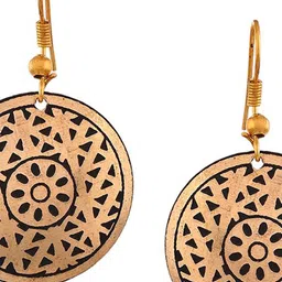 Silvermerc Designs Elegant Rhodium-Plated Geometric Pattern Drop Earrings image 2