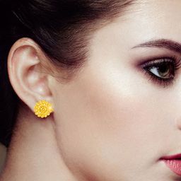 MEENAZ Gold-Plated Floral Studs Earrings image 5