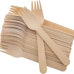 Wooden Fork Dinnerware, Eco-Friendly, Compostable and Biodegradable Disposable Wooden Baby Fork Set-image-94