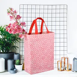 Kuber Industries Set of 12 Geometric Printed Non-Woven Reusable Shopper Handheld Bags image 5