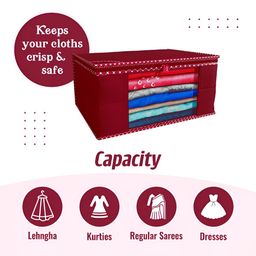 Kuber Industries Maroon 6 Pieces Regular Drawer Organisers image 5