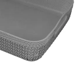 Kuber Industries Set Of 4 Grey Self Design Organisers image 4