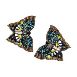 Crunchy Fashion Artificial Beads Butterfly Studs Earrings image 5