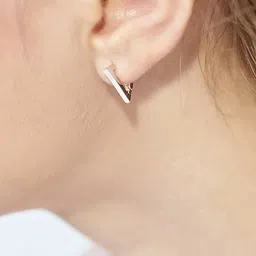 Krelin Silver Plated Stainless Steel Triangular Studs image 2