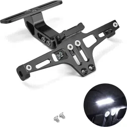 Motorcycle CNC Adjustable License Number Plate Holder Tail Tidy License Plate License Plate Light Motorbike LED (12 V, 12 W)-23