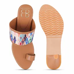 GLAM STORY Printed Open Toe Kitten Heels image 4