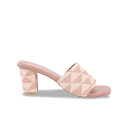 Try Me Printed Ethnic Block Sandals with Bows image 3