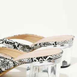 LULU & SKY Printed Open Toe Block Heels image 2
