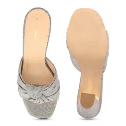 pelle albero Embellished Open Toe Block Heels image 4