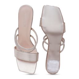 SHUZ TOUCH Embellished Open Toe Block Heels image 2