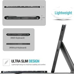 Proelite Detachable Wireless Bluetooth Keyboard flip case Cover for Bluetooth Standard Tablet Keyboard Compatible with Desktop, Laptop, Mac image 4