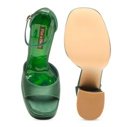 Flat n Heels Open Toe Platform Heels With Buckle image 4