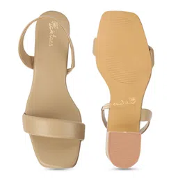 Picktoes Open Toe Block Heels With Backstrap image 2