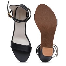 Misto Open Toe Comfortable Block Heels With Ankle Loop image 5