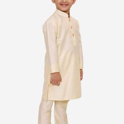 JBN Creation Boys Cream-Coloured Kurta with Pyjamas image 3