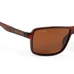 ROYAL SON Men Rectangle Sunglasses with Polarised and UV Protected Lens CHI00123-C2-R1 image 3