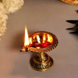 bulkysanta Pure Brass Laxmi Kuber Diya (Pack Of 2)-picture-27