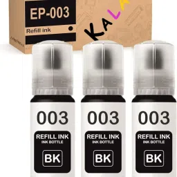 kalar 001/ 003 Ink for Epson L3210, L3110, L3150, L3250,L3116,L3101, L3216 Pack Of 3 Black Ink Bottle-image-61