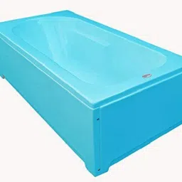 Melody 5 Feet Freestanding with Front and Side Panel- Cyan Blue Free-standing Bathtub-image-2