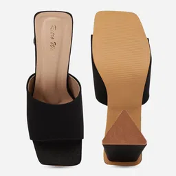 Retro Walk Embellished Square Toe Block Heels image 5