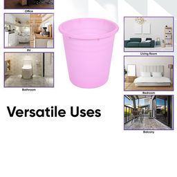 Kuber Industries Pink Set Of 2 Portable Garbage Basket 10 L Each image 3