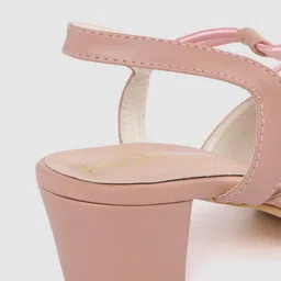 Funku Fashion Peach-Coloured Block Peep Toes image 4