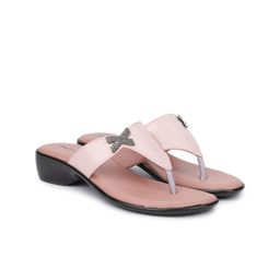 Shezone Pink Block Heels with Bows image 5
