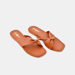 GLAMZKART Knotted Strap Open Toe Flats image 5