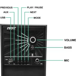 FINE Beta Bluetooth Tower Party Speaker With Usb, Fm, Bluetooth 40 W Bluetooth Tower Speaker image 2