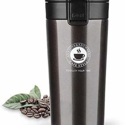 Double Wall Vacuum Insulated Travel Stainless Steel Coffee with Flip Lid Stainless Steel Coffee Mug-image-9