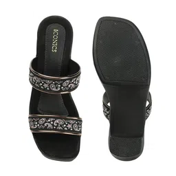 ICONICS Printed Open Toe Block Heels image 4