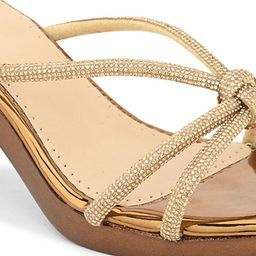 XE Looks Embellished Open Toe Block Heels image 3