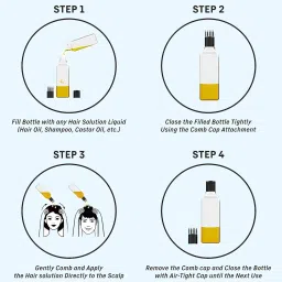 jsbm group Hair Root Applicator Bottle with Comb Cap Bottle With spray Bottle for Applying image 5