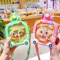 TheTrendyyHouse Cute Kawaii Bear Shaped School Sipper Water Bottle 1000 ml Bottle-image-19