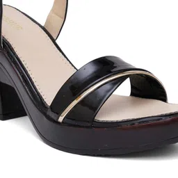 FABBHUE Open Toe Block Heels With Backstrap image 5