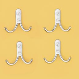 Bathroom Cloth Hook/Hanger / Key Holder/Wall Robe Hook (Pack of 4) steel Towel Holder-image-90