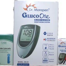 Tcare Dr. Morepen BG 03 Glucometer + Pack of 50 Glucometer Strips Glucometer Lancets-image-43