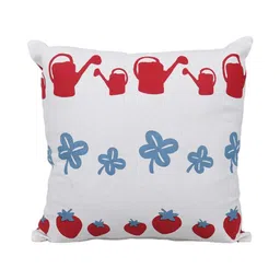 CDI White & Blue Set of 5 Square Cushion Covers image 3
