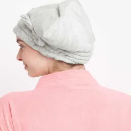 cortina Brown Microfiber Solid 380 GSM Hair Cap Towel (Set of 2)-picture-22