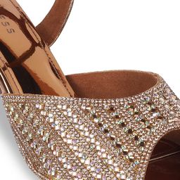 Metro Embellished Open Toe Block Heels image 4