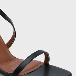 20Dresses Black Two Strap Block Heels With Backstrap image 2