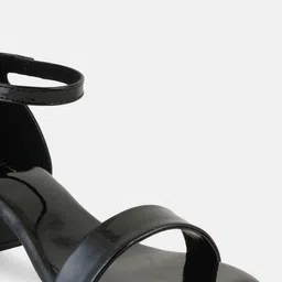 Mast & Harbour Black Open Toe Block Heels image 4