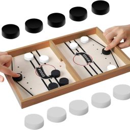Board Games for Kids String Hockey Table Board Games Indoor Games 5 cm Carrom Board-14