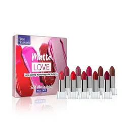 Blue Heaven Set Of 10 Matte Love Long Lasting Hydrating Mini Lipsticks - 1.3g Each-47