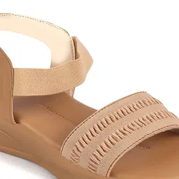 FAUSTO Textured Open Toe Comfort Heels image 3