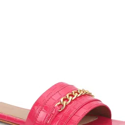 Truffle Collection Embellished Open Toe Flats image 4