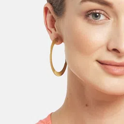 ATIBELLE Set Of 2 Gold-Plated Circular Hoop Earrings image 5