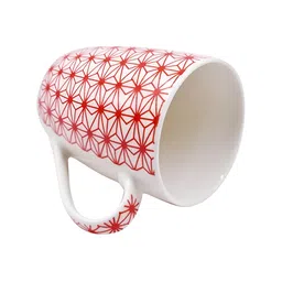 Kookee White and Red Printed Ceramic Mugs 325 ml image 3